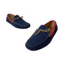 Johnston & Murphy Men's Navy & Red Suede Harman On Board Loafers Sz 12M - NWB