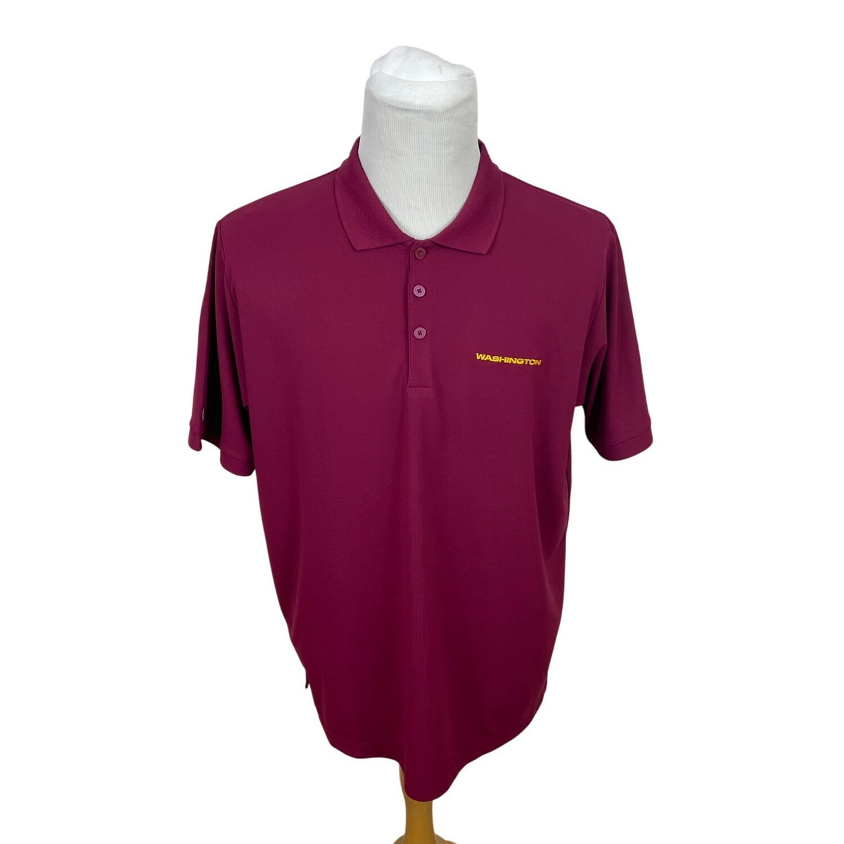 Antigua Mens Burgundy Washington Redskins Team Apparel Polo Shirt Sz XL - New