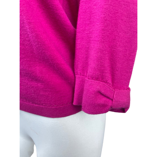 Kate Spade Women's Pink Lightweight Cardigan Long Sleeve With Lace Sweater Sz S