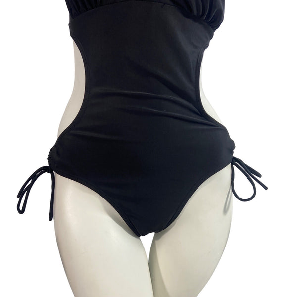 Women's Black One Piece Cutout Swimsuit Sz M